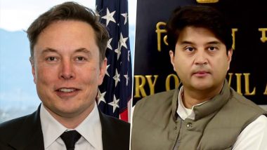 Elon Musk Thanks India’s Telecom Minister Jyotiraditya Scindia for Not Agreeing With Mukesh Ambani and Sunil Bharti Mittal’s Telecom Companies Over Auctioning Spectrum