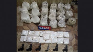 Cross-Border Drug Trade Busted: Punjab Police Seize 105 kg Heroin Smuggled via Water From Pakistan, 2 Arrested (See Pic)