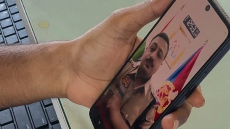 Digital Arrest Scam Caught on Camera Live: Fraudster in Police Uniform Asks Man To Transfer Money From His Bank Account, Threatening Arrest; Here&rsquo;s What Happens Next