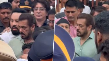 Baba Siddique Death: Salman Khan Visits Former Maharashtra Minister’s Residence To Offer Condolences, Appears Visibly Emotional (Watch Video)