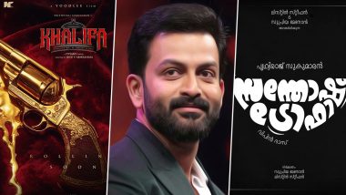 On Prithviraj Sukumaran's Birthday, Actor Shares 'Khalifa' and 'Santhosh Trophy' Posters as a Double Treat for Fans! (See Pics)