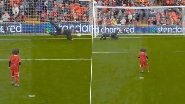 Ruthless David James Saves Two Penalty Kicks From A 11-Year-Old Kid During Liverpool vs Chelsea Premier League 2024-25 Match’s Half-Time Break, Video Goes Viral