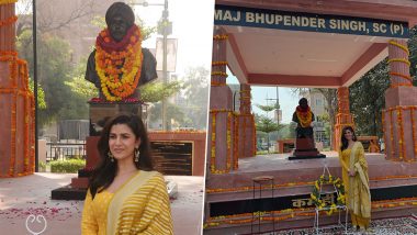 Nimrat Kaur Honours Her Father Major Bhupendra Singh With Statue Unveiling on His 72nd Birth Anniversary (See Pics)