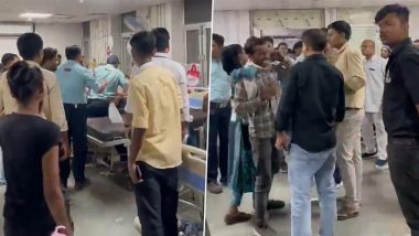 Kanpur Shocker: Junior Doctor, Guard Assault Man Who Alleged Medical Negligence at UP Hospital, Police React After Video Surfaces