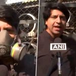 ‘Delhi Has Become Gas Chamber’: Shehzad Poonawalla Wears Gas Mask While Protesting Against AAP Government Over Delhi Air Pollution (Watch Video)