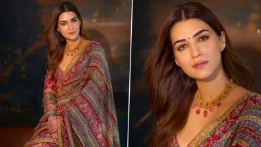 Kriti Sanon Radiates Desi Glam in Vibrant Pink Embellished Saree, Stunning Pictures Shells Out Festive Style Goals