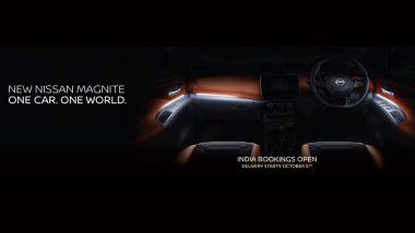 Nissan Magnite Facelift Interior Teased; Tata Nexon Rival To Get Bigger Touchscreen Infotainment Unit, Dual-Tone Cabin