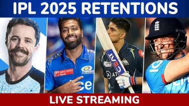 IPL 2025 Retention Free Live Streaming Online and TV Telecast Channel: How to Watch Live Broadcast of Retentions by Indian Premier League Franchises Ahead of Auction?