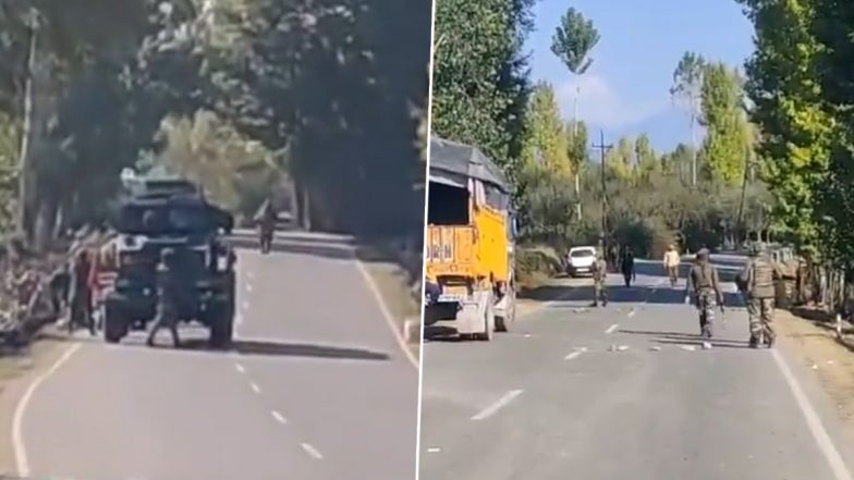 Jammu and Kashmir: Handwara-Baramulla Highway Closed After Suspicious Object Found Near Rasri Pora Crossing; Bomb Disposal Squad Deployed (Watch Videos)