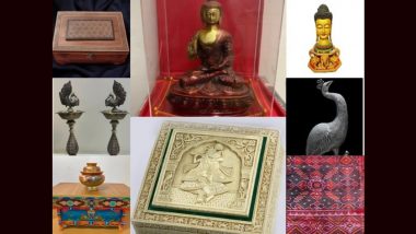 PM Modi’s Laos Visit: From Brass Statue of Lord Buddha and Peacock Figurine From Bengal to Colourful Table From Ladakh; List of Artefacts PM Narendra Modi Gifted to Leaders in Vientiane