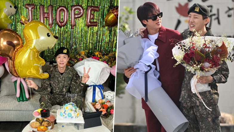 Welcome Back J-Hope! BTS Star Discharged From South Korean Military Duties, Jin Surprises K-Pop Bandmate With Beautiful Flower Bouquet, See Wholesome Pictures and Videos