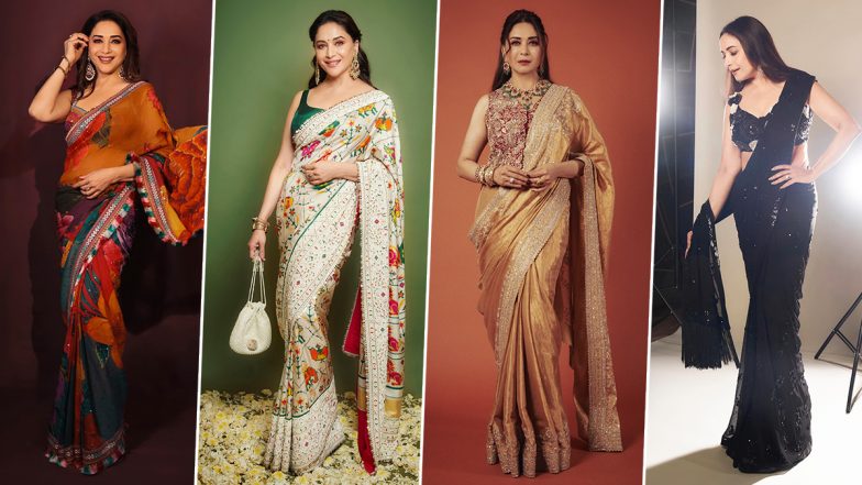 Madhuri Dixit's Saree Looks That We Can't Get Enough Of