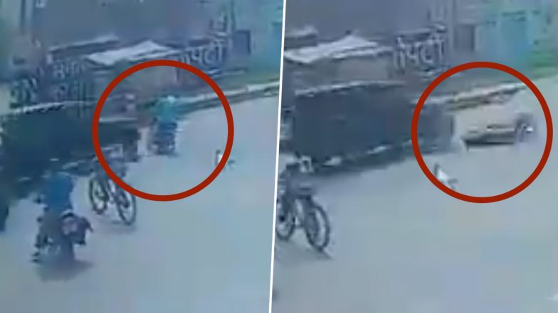 Uttar Pradesh Hit-and-Run: Man Killed As Speeding Thar Runs Over Him After Hitting His Bike in Baghpat, Police React After Disturbing CCTV Footage Surfaces