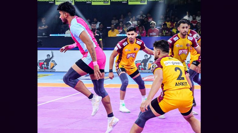 Pro Kabaddi League 2024 Live Streaming Free Online: How to Watch Jaipur Pink Panthers vs Telugu Titans PKL 11 Match on Mobile and TV Channel Telecast