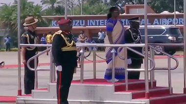 President Droupadi Murmu Departs for India Wrapping 3-Nation Visit to Algeria, Mauritania and Malawi (Watch Video)