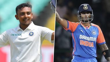 Ranji Trophy 2024-25: Prithvi Shaw Dropped, Suryakumar Yadav Unavailable As Mumbai Announce Squad for Upcoming Match Against Tripura