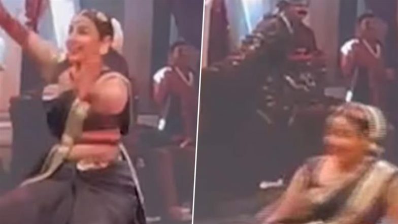 ‘Bhool Bhulaiyaa 3’ Song ‘Ami Je Tomar 3.0’: Vidya Balan Slips On-Stage but Handles It Like a Pro While Performing With Madhuri Dixit (Watch Video)