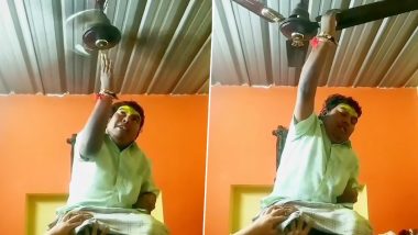 Who Is Laddu Mutya? As Viral Reel of 'Baba' Stopping Rotating Fan With Hand Triggers Meme Fest, Here's All You Need To Know About the Bagalkote 'Godman' and Specially-Abled Man Seen in Viral Video