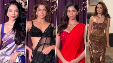 Manish Malhotra Diwali 2024 Bash: Kiara Advani, Suhana Khan & Other Beauties in their Gorgeous Sarees (View Pics)