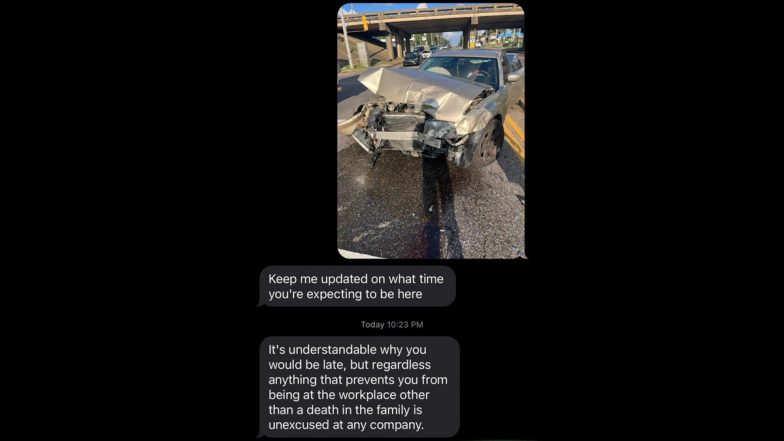 ‘Anything Other Than Death in Unexcused’: Manager’s Insensitive Response Demanding Employee’s Attendance at Work After Car Crash Goes Viral