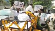 Living Funeral in Latur: Independent Candidate Lalasab Shaikh Lays in Coffin During Protest Against MLA Amit Deshmukh Ahead of Maharashtra Assembly Elections 2024