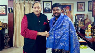 ‘Ton-Up Sanju’: Shashi Tharoor Welcomes Sanju Samson in Thiruvananthapuram After His Explosive Maiden T20I Century in IND vs BAN 3rd T20I 2024