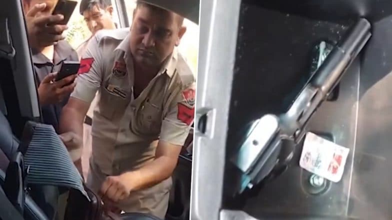 Haryana Assembly Elections 2024: Suspicious Vehicle With Weapons Found Near Polling Booth in Soldha Village, Probe Launched (Watch Video)