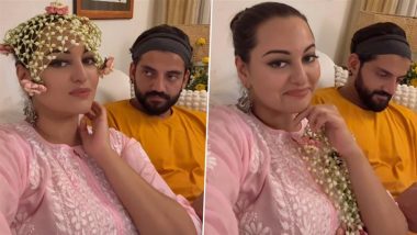 Sonakshi Sinha Shares Her First Karwa Chauth Moments in a Cute Video With Hubby Zaheer Iqbal – WATCH