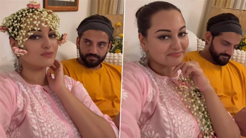 Sonakshi Sinha Shares Her First Karwa Chauth Moments in a Cute Video With Hubby Zaheer Iqbal – WATCH