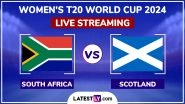 South Africa Women vs Scotland Women, ICC Women&rsquo;s T20 World Cup 2024 Match Live Streaming Online: How To Watch SA-W vs SCO-W Free Live Telecast on TV?