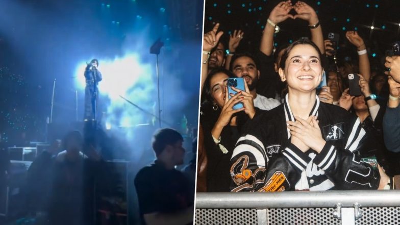 Diljit Dosanjh Invites Hania Aamir on Stage During ‘Dil-Luminati’ Concert in London, Sings ‘Lover’ Track for the Pakistani Actress (Watch Video)