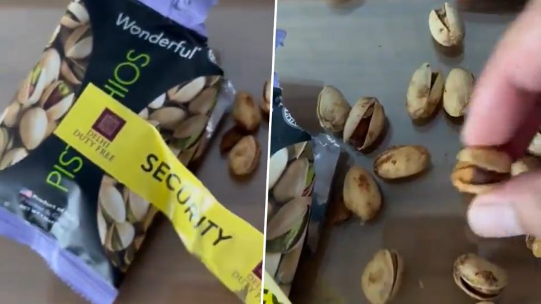 Pistachio Purchase Gone Wrong: Ghaziabad Man Finds Mites Infesting Pistachios Bought at Delhi Airport, Video Goes Viral