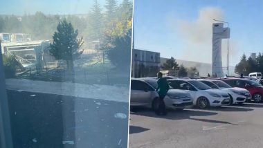 Turkish Aerospace Company Terror Attack: Explosion and Gunfire Erupt at TUSAS in Ankara; Minister Ali Yerlikaya Says 'Several People Killed and Injured' (See Pic and Videos)