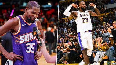 NBA 2024-25: Kevin Durant Crosses 29K Points Mark During Suns vs Mavs Game, LeBron James Delivers in Lakers vs Kings Match