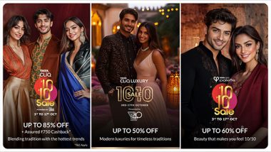 Business News | Tata CLiQ, Tata CLiQ Luxury, and Tata CLiQ Palette Announce Their Flagship Festive Sale Event 10/10