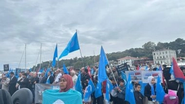 World News | Uyghur Diaspora Protests Against China's National Day in Istanbul