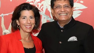 World News | Union Minister of Commerce and Industry Piyush Goyal Meets US Secretary of Commerce on Sidelines of India-US CEO Forum