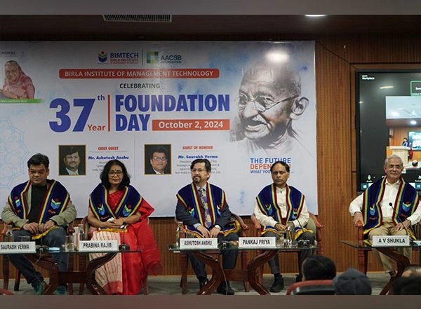 Business News | BIMTECH Launches 'Saaksharta Abhiyaan' Campaign on 37th Foundation Day to Mark 155th Birth Anniversary of Mahatma Gandhi