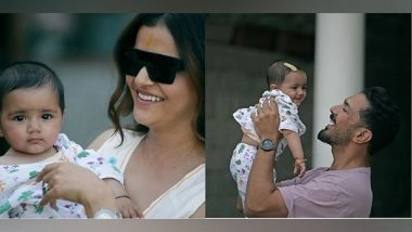 Entertainment News | Rubina Dilaik, Abhinav Shukla Reveal Faces of Twin Daughters Edhaa, Jeeva on First Day of Navratri