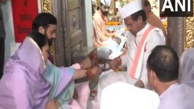 India News | Haryana CM Nayab Singh Saini Offers Prayers at Mansa Devi Temple on Second Day of Sharadiya Navratri Ahead of Polls