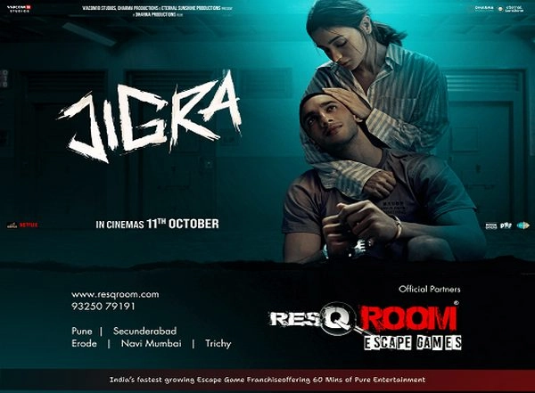 Business News | ResQRoom Partners with Jigra, Starring Alia Bhatt & Vedang Raina, Presented by Viacom 18, Dharma Productions & Eternal Sunshine Productions