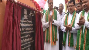 India News | Tripura: CM Manik Saha Unveils Rs 5 Crore Synthetic Football Turf to Support Local Talent