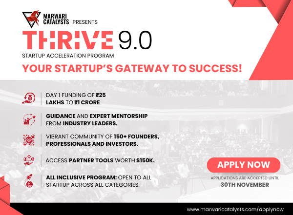 Business News | Marwari Catalysts Invites Early-Stage Startups for Thrive 9.0 of Acceleration and Funding Cycle