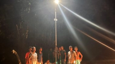 India News | Assam: 30 Solar Streetlights Installed in Human-Elephant Hit Villages in Several Districts