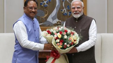 India News | Chhattisgarh CM Vishnu Deo Sai Meets PM Modi in National Capital; Provides Update on Development Work in State