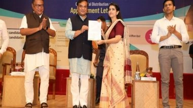 India News | Assam CM Sarma Presents Appointment Letters to 385 Candidates in Guwahati