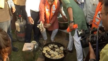 India News | BJP Workers Celebrate in Jaipur as Party Takes Lead in Haryana Assembly Polls