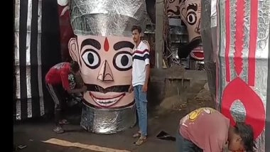 India News | Rampur's Muslim Family Crafted an Biggest 80-foot-tall Pollution-free Ravan's Effigy