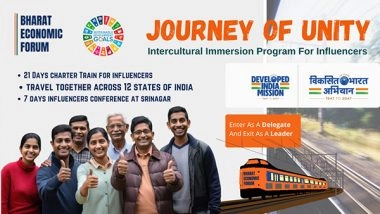 Business News | Bharat Economic Forum Announces Viksit Bharat Leadership Award 2024 and Pre-launches Journey of Unity, an Intercultural Immersion Program For Influencers