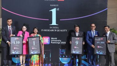 Business News | An Incredible Achievement for Chitkara University in the THE World University Rankings 2025